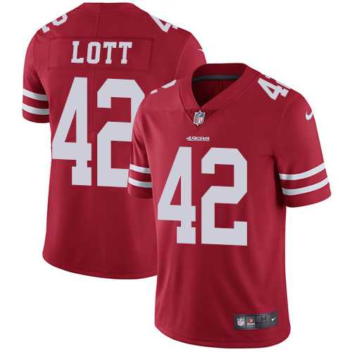 Nike San Francisco 49ers #42 Ronnie Lott Red Team Color NFL Vapor Untouchable Limited Jersey,We sell and wholesale Nike San Francisco 49ers #42 Ronnie Lott Red Team Color NFL Vapor Untouchable Limited Jersey on line form chian!